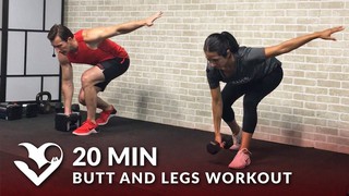 20 Min Butt and Legs Workout for Women & Men - Home Leg, Glutes, Butt and...