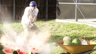 Pouring Molten Salt in Watermelons!
