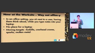 ModevUX 2014: Designing for Workers at Loading Docks, Shipyards, and Othe...
