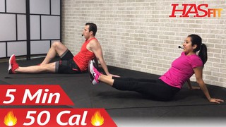 5 Minute Abs Workout for Beginners - 5 Min Beginner Easy Ab Workout for W...