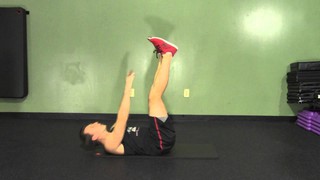 Lying Toe Touch Crunch - HASfit Abdominal Exercises - Ab Exercises - Abs ...