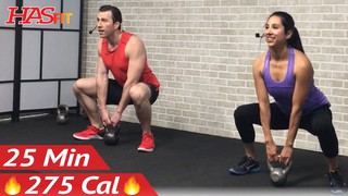 25 Min Beginner Kettlebell Workout for Fat Loss - Kettlebell Workouts for...