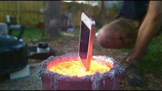 iPhone in Molten Aluminum