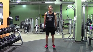 Dumbbell Shrug - HASfit Trap Exercise Demonstration - DB Shrug - Traps Ex...