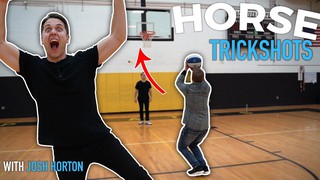 TRICK SHOT HORSE CHALLENGE | Ft. Josh Horton | Rick Smith Jr