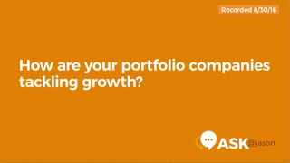 Ask @Jason: How are your portfolio companies tackling growth?