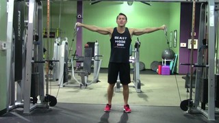 Cable Lateral Raise - Cable Side Raise - HASfit Shoulder Exercise Demonst...