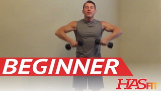 15 Minute Beginner Weight Training - Easy Exercises - HASfit Beginners Wo...