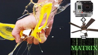 EPIC Matrix effect w/ a ceiling fan & 1 GoPro (ghetto bullet time)