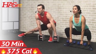 30 Minute Full Body Workout for Strength - Total Body Dumbbell Weight Tra...