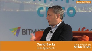 David Sacks shares lessons from early Zenefits days &growth hacks; listen...