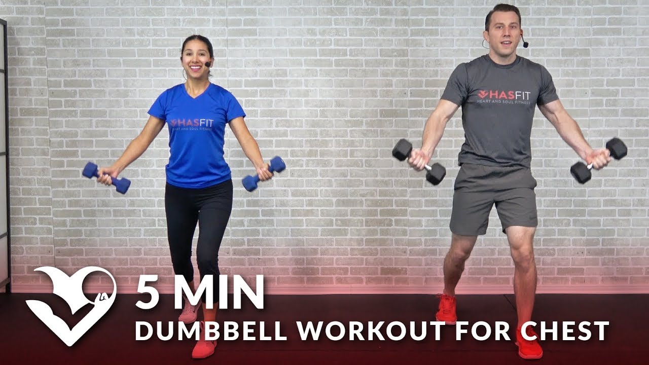 5 Minute Dumbbell Workout For Chest Home Chest Workout
